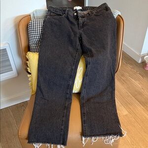 H&M Women's Straight Leg Jeans - Dark Gray (runs small)